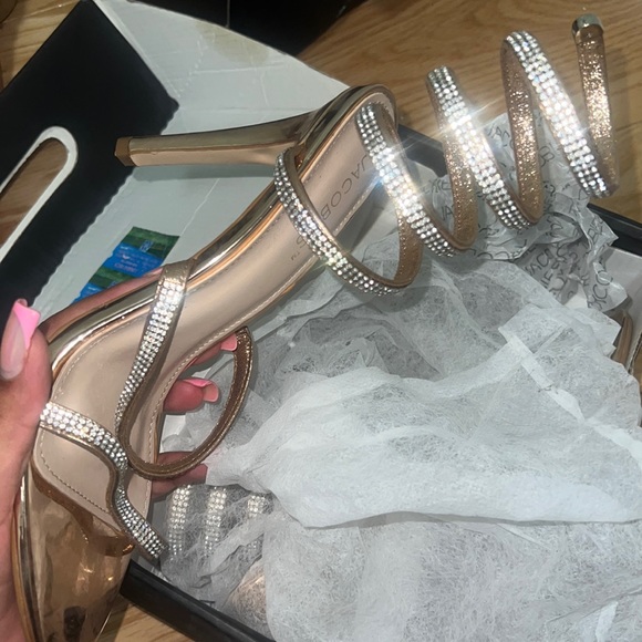 Fashion Nova Shoes - Rose gold heels